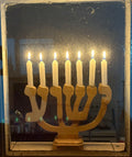 Yeshua Menorah (24cm high x 34cm wide) (2.2cm candles) Standard