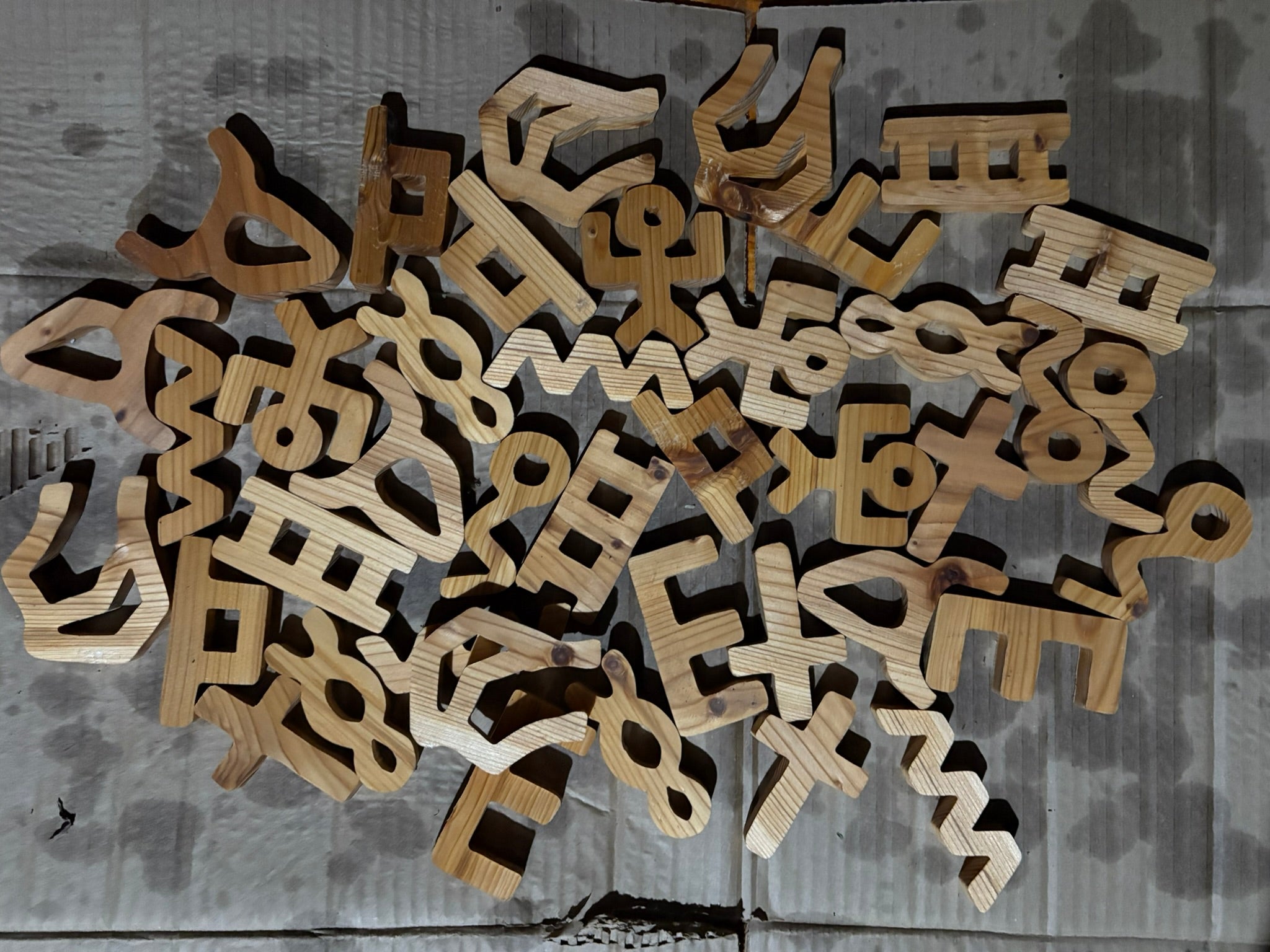 Pictograph (Paleo) letters 8cm
