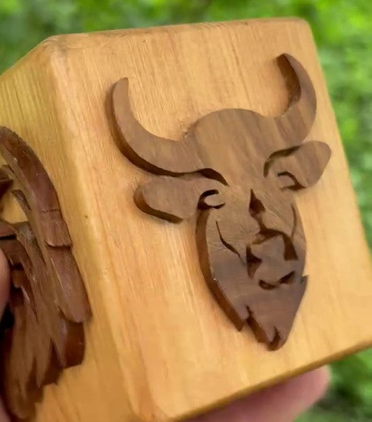 Four Faces Cube - Custom crafted from wood !