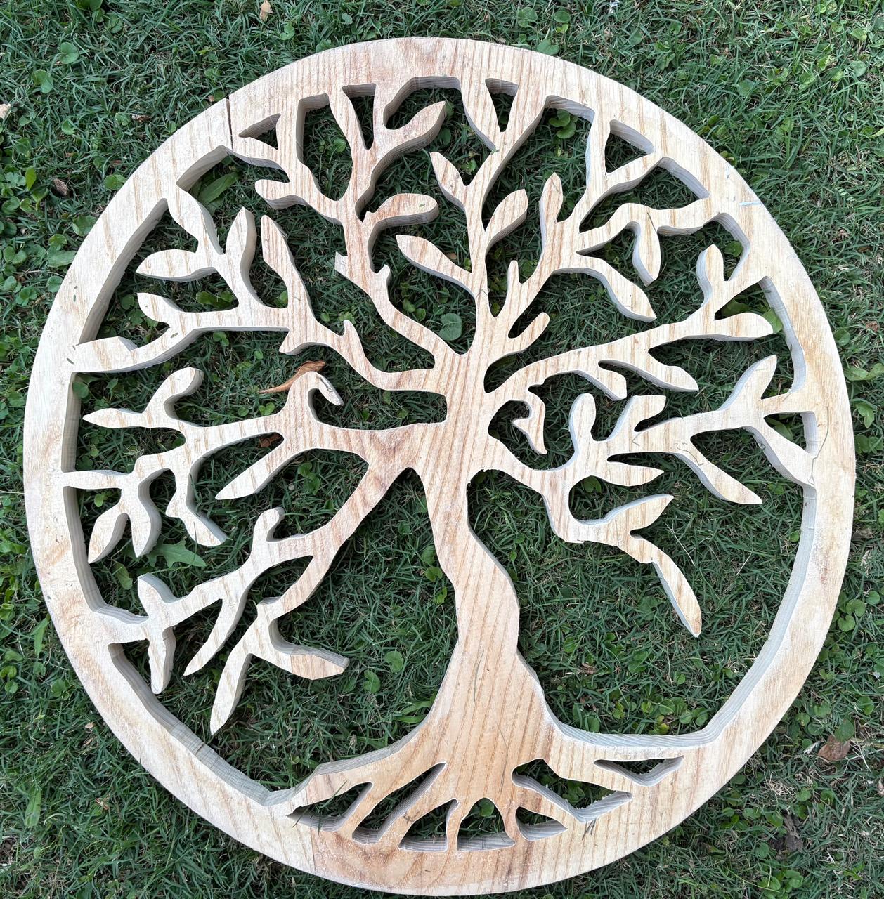Tree of Life Handcrafted from Wood 50cm Diameter Large