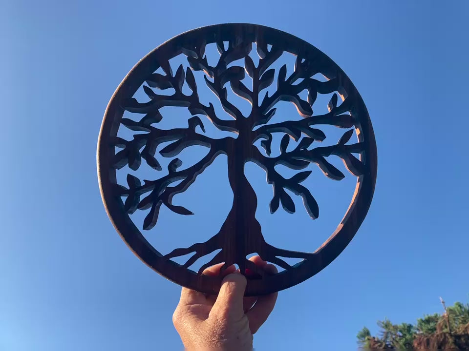 Tree of Life Handcrafted from Wood 25cm Diameter Medium