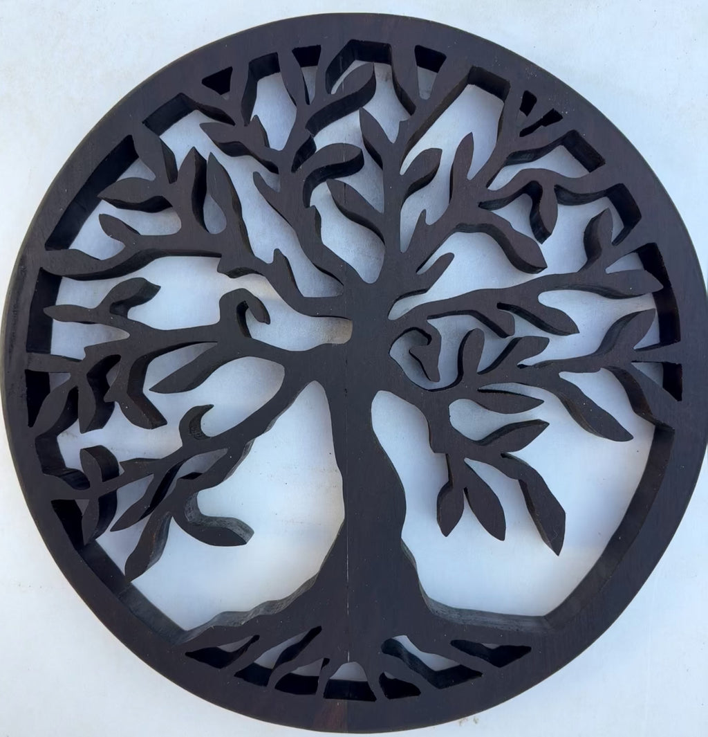Tree of Life Handcrafted from Wood 25cm Diameter Medium